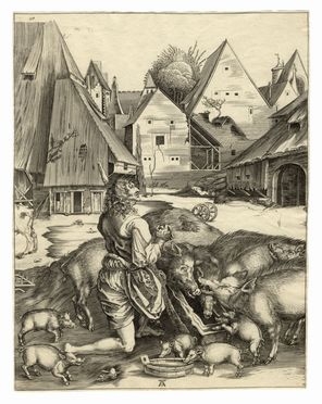  Albrecht Drer  (Norimberga, 1471 - Norimberga, 1528) [da] : Il figliol prodigo.  - Asta Grafica & Libri - Libreria Antiquaria Gonnelli - Casa d'Aste - Gonnelli Casa d'Aste