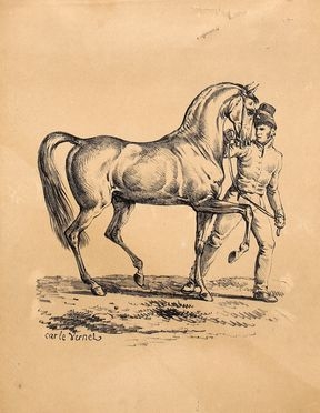  Carle Vernet  (Bordeaux, 1758 - Parigi, 1835) : Cavallo e cavaliere.  - Auction Graphics & Books - Libreria Antiquaria Gonnelli - Casa d'Aste - Gonnelli Casa d'Aste