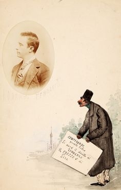  Edoardo Ferravilla  (Milano, 1846 - 1915) [attribuito a] : Autocaricatura.  - Auction Graphics & Books - Libreria Antiquaria Gonnelli - Casa d'Aste - Gonnelli Casa d'Aste