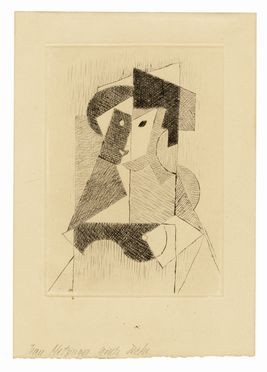  Jean Metzinger  (Nantes, 1883 - Parigi, 1956) : Portrait cubiste.  - Auction Graphics & Books - Libreria Antiquaria Gonnelli - Casa d'Aste - Gonnelli Casa d'Aste