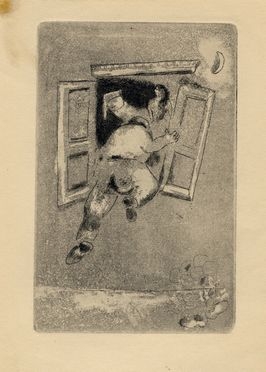 Marc Chagall  (Vitebsk, 1887 - St. Paul de  Vence, 1985) : La Visite Par La Fentre.  - Asta Grafica & Libri - Libreria Antiquaria Gonnelli - Casa d'Aste - Gonnelli Casa d'Aste