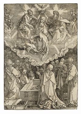  Albrecht Dürer  (Norimberga, 1471 - Norimberga, 1528) : Assunzione e incoronazione della Vergine.  - Asta Grafica & Libri - Libreria Antiquaria Gonnelli - Casa d'Aste - Gonnelli Casa d'Aste