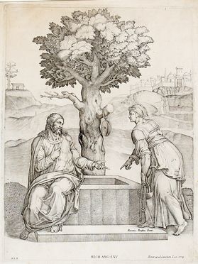  Nicolas Beatrizet  (Luneville,,  - Roma,, ) [da] : Cristo e la samaritana al pozzo.  - Asta Grafica & Libri - Libreria Antiquaria Gonnelli - Casa d'Aste - Gonnelli Casa d'Aste