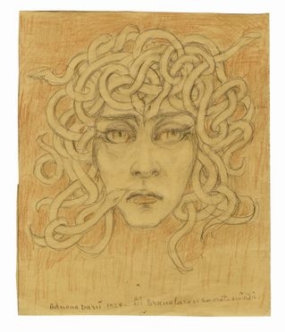  Adriana Dar : Testa di Medusa.  - Asta Grafica & Libri - Libreria Antiquaria Gonnelli - Casa d'Aste - Gonnelli Casa d'Aste