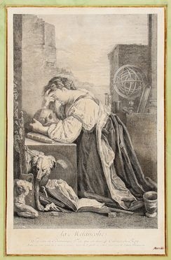  Philippe Thomassin  (Troyes, 1562 - Roma, 1622) : La Melancolie.  - Auction Graphics & Books - Libreria Antiquaria Gonnelli - Casa d'Aste - Gonnelli Casa d'Aste