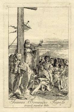  Giandomenico Tiepolo  (Venezia,, 1726 - 1804) : Sant'Elena e San Macario ritrovano la vera croce.  - Asta Grafica & Libri - Libreria Antiquaria Gonnelli - Casa d'Aste - Gonnelli Casa d'Aste