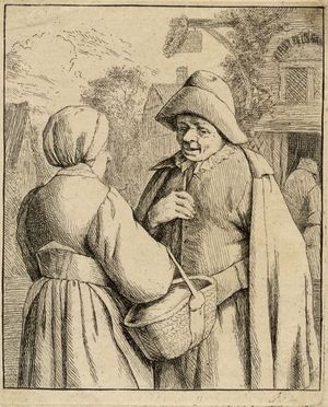  Adriaen (van) Ostade  (Haarlem,, 1610 - ivi, 1685) : Conversazione per strada.  - Auction Graphics & Books - Libreria Antiquaria Gonnelli - Casa d'Aste - Gonnelli Casa d'Aste