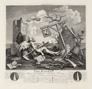  William Hogarth  (Londra, 1697 - 1764) : Tail Piece. The Bathos.  - Asta Grafica & Libri - Libreria Antiquaria Gonnelli - Casa d'Aste - Gonnelli Casa d'Aste