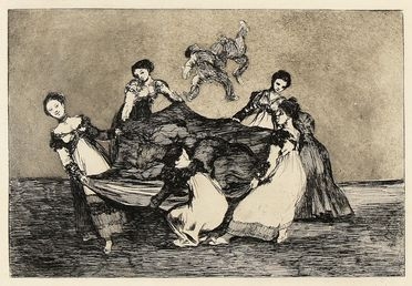  Francisco Goya y Lucientes  (Fuendetodos,, 1746 - Bordeaux,, 1828) : Disparate femenino.  - Asta Grafica & Libri - Libreria Antiquaria Gonnelli - Casa d'Aste - Gonnelli Casa d'Aste