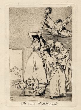  Francisco Goya y Lucientes  (Fuendetodos,, 1746 - Bordeaux,, 1828) : Ya van desplumados.  - Asta Grafica & Libri - Libreria Antiquaria Gonnelli - Casa d'Aste - Gonnelli Casa d'Aste