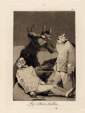  Francisco Goya y Lucientes  (Fuendetodos, 1746 - Bordeaux, 1828) : Los chinchillas.  - Asta Grafica & Libri - Libreria Antiquaria Gonnelli - Casa d'Aste - Gonnelli Casa d'Aste
