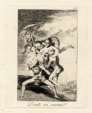  Francisco Goya y Lucientes  (Fuendetodos, 1746 - Bordeaux, 1828) : Donde vá mamá.  - Asta Grafica & Libri - Libreria Antiquaria Gonnelli - Casa d'Aste - Gonnelli Casa d'Aste
