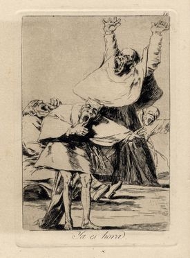  Francisco Goya y Lucientes  (Fuendetodos,, 1746 - Bordeaux,, 1828) : Ya es hora.  - Asta Grafica & Libri - Libreria Antiquaria Gonnelli - Casa d'Aste - Gonnelli Casa d'Aste