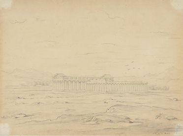  Karl Wilhelm Gtzloff  (Dresda, 1799 - Napoli, 1866) [attribuito a] : I templi di Paestum.  - Auction Graphics & Books - Libreria Antiquaria Gonnelli - Casa d'Aste - Gonnelli Casa d'Aste