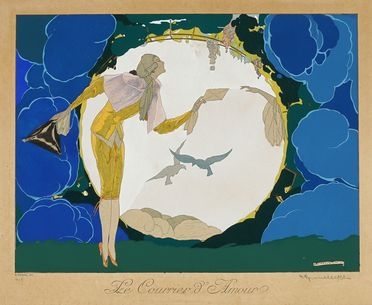  Umberto Brunelleschi  (Montemurlo, 1879 - Parigi, 1949) : Le Courrier d'Amour.  - Auction Graphics & Books - Libreria Antiquaria Gonnelli - Casa d'Aste - Gonnelli Casa d'Aste