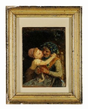  Luigi Bechi  (Firenze, 1830 - 1919) [attribuito a] : Nonna e nipote.  - Asta Grafica & Libri - Libreria Antiquaria Gonnelli - Casa d'Aste - Gonnelli Casa d'Aste