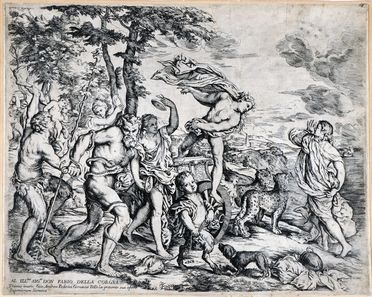  Giovanni Andrea Podest  (Genova, 1608 - Genova, ) : Bacco incontra Arianna a Naxos.  - Asta Grafica & Libri - Libreria Antiquaria Gonnelli - Casa d'Aste - Gonnelli Casa d'Aste