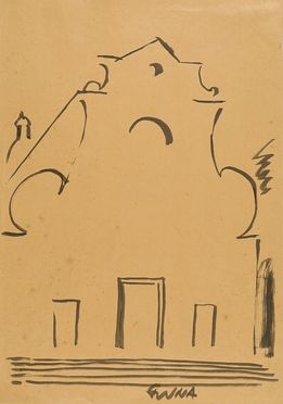  Lucio Venna Landsmann  (Venezia, 1897 - Firenze, 1974) : Chiesa di Santo Spirito.  - Asta Grafica & Libri - Libreria Antiquaria Gonnelli - Casa d'Aste - Gonnelli Casa d'Aste