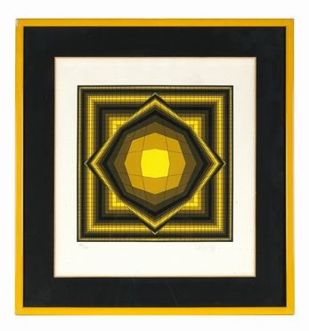 Victor Vasarely  (Pcs, 1906 - Parigi, 1997) : Yellow.  - Auction Graphics & Books - Libreria Antiquaria Gonnelli - Casa d'Aste - Gonnelli Casa d'Aste
