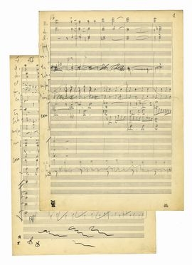  Berio Luciano : Abbozzo musicale autografo siglato.  - Asta Grafica & Libri - Libreria Antiquaria Gonnelli - Casa d'Aste - Gonnelli Casa d'Aste