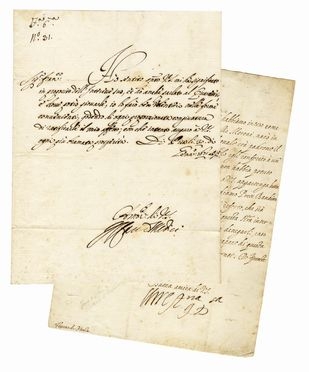 Raccolta di 5 lettere della famiglia Medici  - Asta Grafica & Libri - Libreria Antiquaria Gonnelli - Casa d'Aste - Gonnelli Casa d'Aste