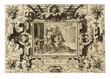  Johannes van Doetecum I  (Deventer,  - Haarlem, 1605) [attribuito a] : Il castigo del servo spietato.  Lucas van Doetecum  - Auction Graphics & Books - Libreria Antiquaria Gonnelli - Casa d'Aste - Gonnelli Casa d'Aste