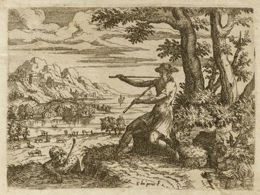  Etienne Duperac  (Parigi,  - 1604) : Mercurio e Argo.  - Asta Grafica & Libri - Libreria Antiquaria Gonnelli - Casa d'Aste - Gonnelli Casa d'Aste