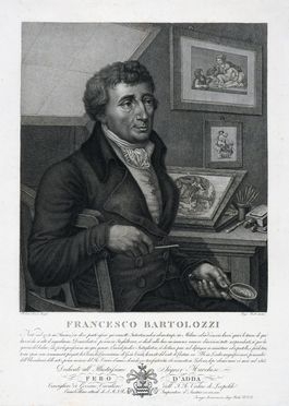  Luigi Rados  (Parma, 1773 - Milano, 1840) : Ritratto di Francesco Bartolozzi.  - Auction Graphics & Books - Libreria Antiquaria Gonnelli - Casa d'Aste - Gonnelli Casa d'Aste