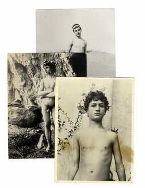  Wilhelm (von) Gloeden  (Wismar, 1856 - Taormina, 1931) : 5 ritratti di nudi maschili.  - Auction Graphics & Books - Libreria Antiquaria Gonnelli - Casa d'Aste - Gonnelli Casa d'Aste