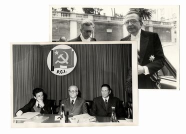 Raccolta di 20 fotografie in bianco e nero di personaggi politici italiani e stranieri.  - Auction Graphics & Books - Libreria Antiquaria Gonnelli - Casa d'Aste - Gonnelli Casa d'Aste