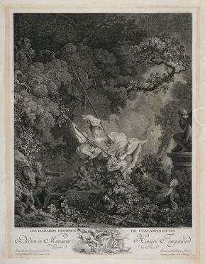  Nicolas De Launay  (Parigi, 1739 - 1792) : Les hazards hereux de l?scarpolettes (L?altalena).  - Asta Grafica & Libri - Libreria Antiquaria Gonnelli - Casa d'Aste - Gonnelli Casa d'Aste