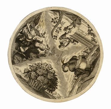  Bernard Picart  (Parigi, 1673 - Amsterdam, 1733) [attribuito a] : Penses  la mort/Le parfumeur/Les deux fontaine  - Auction Graphics & Books - Libreria Antiquaria Gonnelli - Casa d'Aste - Gonnelli Casa d'Aste