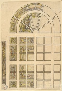  Galileo Chini  (Firenze, 1873 - 1956) : Studio per vetrata.  - Auction Graphics & Books - Libreria Antiquaria Gonnelli - Casa d'Aste - Gonnelli Casa d'Aste