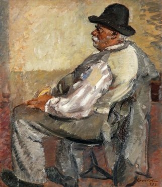  Ugo Vittore Bartolini  (Firenze, 1906 - Milano, 1975) : Ritratto di uomo seduto.  - Asta Grafica & Libri - Libreria Antiquaria Gonnelli - Casa d'Aste - Gonnelli Casa d'Aste