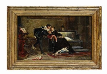  Amos Cassioli  (Asciano, 1832 - Firenze, 1891) : Scena storica galante.  - Auction Graphics & Books - Libreria Antiquaria Gonnelli - Casa d'Aste - Gonnelli Casa d'Aste