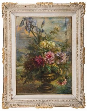  Licinio Barzanti  (Forl, 1857 - 1944) : Natura morta con fiori.  - Auction Graphics & Books - Libreria Antiquaria Gonnelli - Casa d'Aste - Gonnelli Casa d'Aste