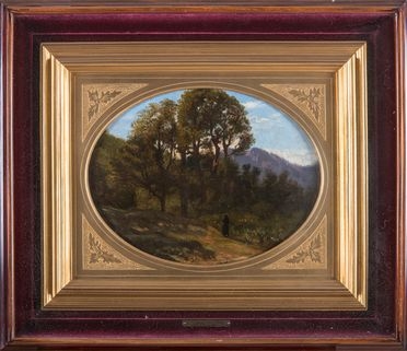  Filippo Palizzi  (Vasto, 1818 - Napoli, 1899) [attribuito a] : Paesaggio.  - Auction Graphics & Books - Libreria Antiquaria Gonnelli - Casa d'Aste - Gonnelli Casa d'Aste