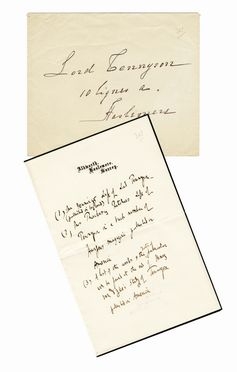  Tennyson Alfred : Carta di appunti autografa. Letteratura straniera, Letteratura  - Auction Graphics & Books - Libreria Antiquaria Gonnelli - Casa d'Aste - Gonnelli Casa d'Aste