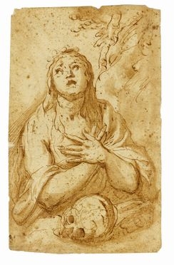  Jacopo Negretti (detto Palma il Giovane)  (Venezia, 1548 - 1628) : Maddalena penitente in un paesaggio.  - Asta Grafica & Libri - Libreria Antiquaria Gonnelli - Casa d'Aste - Gonnelli Casa d'Aste
