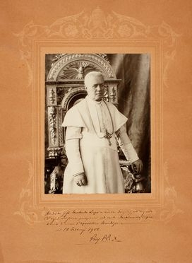  Pius [papa X] : Ritratto fotografico con dedica e firma autografa. Religione  - Auction Graphics & Books - Libreria Antiquaria Gonnelli - Casa d'Aste - Gonnelli Casa d'Aste