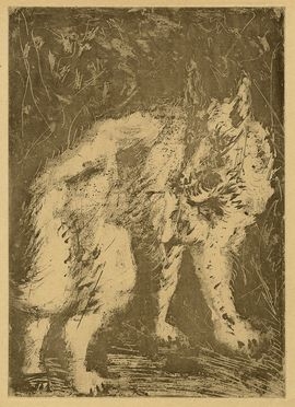  Pablo Picasso  (Malaga, 1881 - Mougins, 1973) : Il lupo.  - Asta Grafica & Libri - Libreria Antiquaria Gonnelli - Casa d'Aste - Gonnelli Casa d'Aste