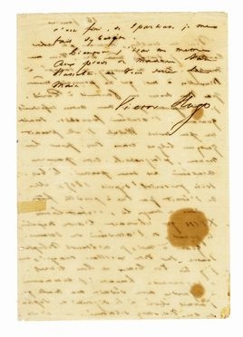 Hugo Victor : Lettera autografa firmata inviata ad Andr Van Hasselt.  - Asta Grafica & Libri - Libreria Antiquaria Gonnelli - Casa d'Aste - Gonnelli Casa d'Aste