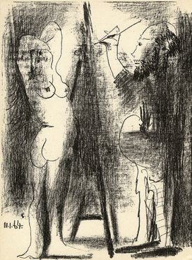  Pablo Picasso  (Malaga, 1881 - Mougins, 1973) : Le peintre et son modle.  - Auction Graphics & Books - Libreria Antiquaria Gonnelli - Casa d'Aste - Gonnelli Casa d'Aste