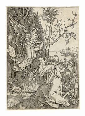  Marcantonio Raimondi  (Molinella,, 1480 - Bologna,, 1534) : L'arcangelo Gabriele annuncia a Gioacchino la maternit di Anna.  - Asta Grafica & Libri - Libreria Antiquaria Gonnelli - Casa d'Aste - Gonnelli Casa d'Aste