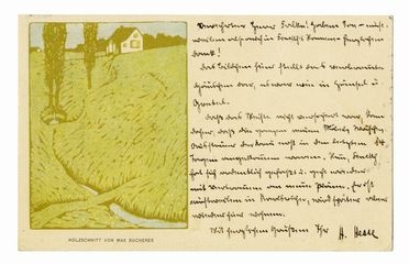  Hesse Hermann : Cartolina autografa firmata inviata allo scrittore Gustav Falke, Hamburg.  - Asta Grafica & Libri - Libreria Antiquaria Gonnelli - Casa d'Aste - Gonnelli Casa d'Aste