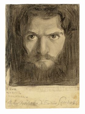  Enrico Sacchetti  (Roma, 1877 - Firenze, 1969) [attribuito a] : Autoritratto.  - Auction Graphics & Books - Libreria Antiquaria Gonnelli - Casa d'Aste - Gonnelli Casa d'Aste