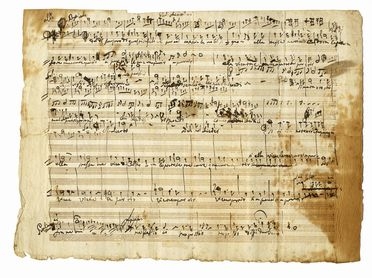  Bellini Vincenzo : Abbozzo musicale autografo dall'opera 