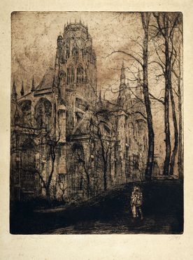  Anonimo del XX secolo : La cattedrale di Rouen.  - Asta Grafica & Libri - Libreria Antiquaria Gonnelli - Casa d'Aste - Gonnelli Casa d'Aste