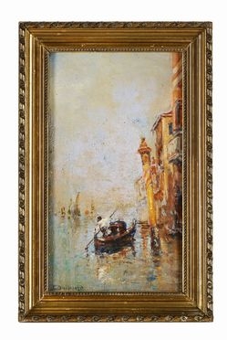  Edoardo Dalbono  (Napoli, 1841 - 1915) : Gondola a Venezia.  - Asta Grafica & Libri - Libreria Antiquaria Gonnelli - Casa d'Aste - Gonnelli Casa d'Aste