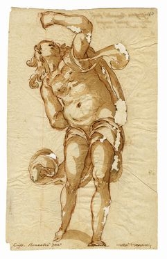  Cristofano Roncalli detto il Pomarancio  (Pomarance, 1552 - Roma, 1626) [attribuito a] : Figura femminile con drappeggio.  - Asta Grafica & Libri - Libreria Antiquaria Gonnelli - Casa d'Aste - Gonnelli Casa d'Aste